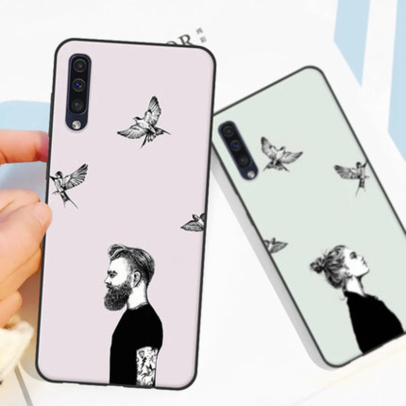 Чехол накладка для Samsung Galaxy A50 мягкий силиконовый чехол с рисунком из мультфильма