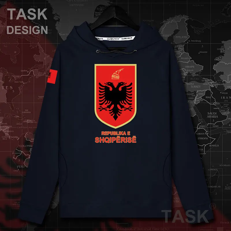 ALB Albania/мужская толстовка с капюшоном, пуловеры, толстовки, осеннее пальто, уличная национальная одежда, хип-хоп спортивный костюм, 20 - Цвет: hooded-navy