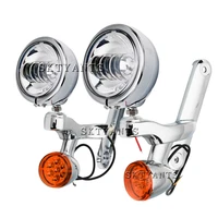 4 5 inch chrome auxiliary fog light motorcycle accessories spot fog passing light lamp for touring street glide trike