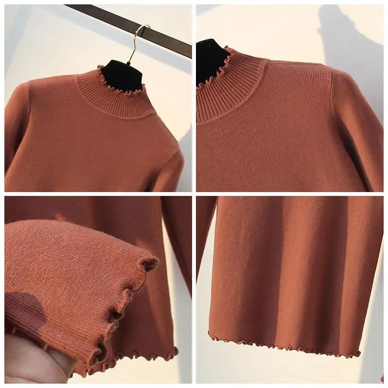 Chic Basic Sweaters Woman Turtleneck Pullover Women 2019 Pull Femme White Black Pink Jumpers Mujer Spring Winter Knitwear Tops | Женская