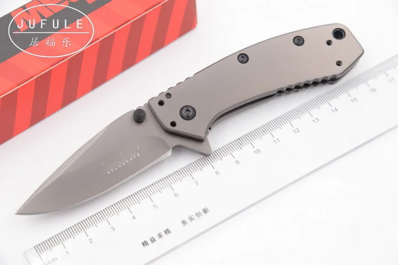 JUFULE 1555TI складной 8Cr13MoV Сталь ручка Титан покрытие Флиппер Открытый лагерь