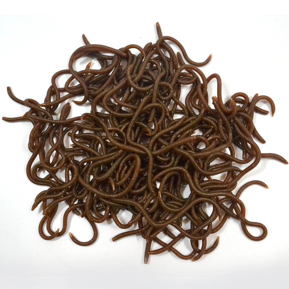 FISH KING 10 шт./лот 8 см Мягкая приманка имитация дождевого червя личинка мягкий червь