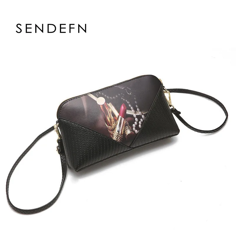 SENDEFN 2018 Малый Для женщин с модным принтом сумка кожа Сумки плеча Crossbody Сумочка