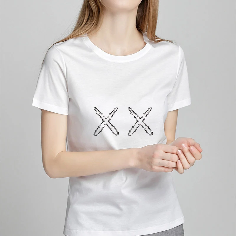 New Summer t shirt women friends letter Printed personality tee fashion Short Sleeve O-Neck t-shirt tops White Tshirt clothing | Женская