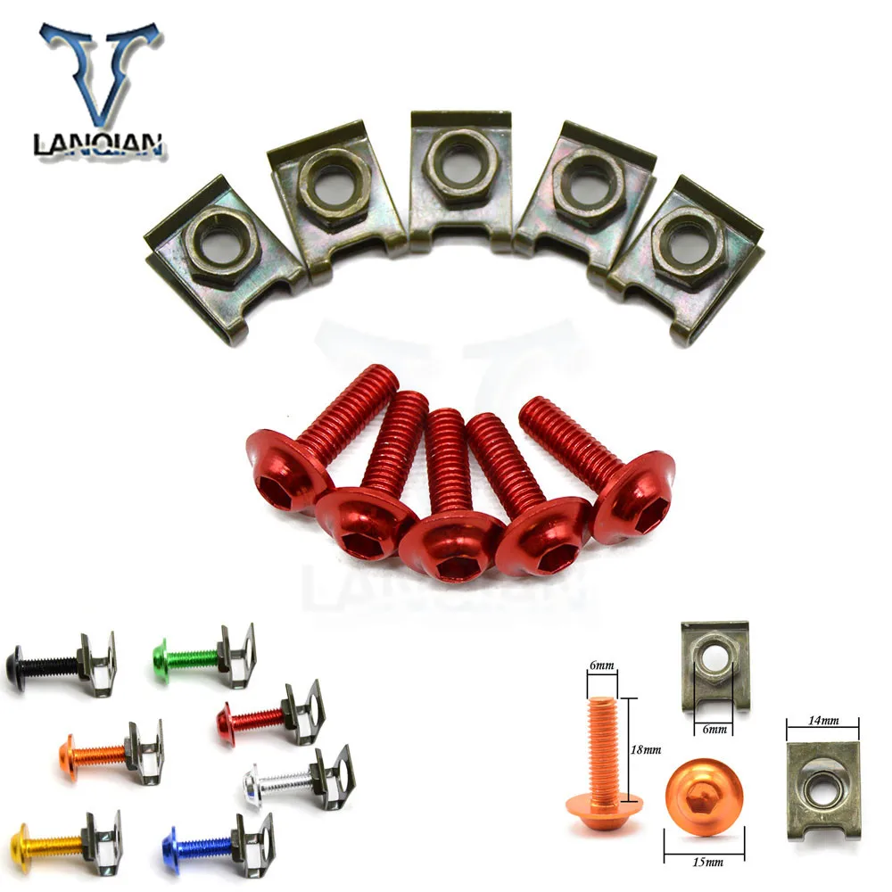 5 шт. универсальные Мотоциклетные аксессуары обтекатель болт Spire Speed крепежные