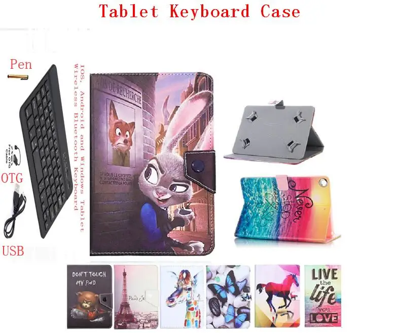 Чехол с магнитной клавиатурой для lenovo TAB2 A10-70 X70L A10-30 TB2 X30L X30F Tablet PU Универсальный 10,1 ''Bluetooth чехол для клавиатуры