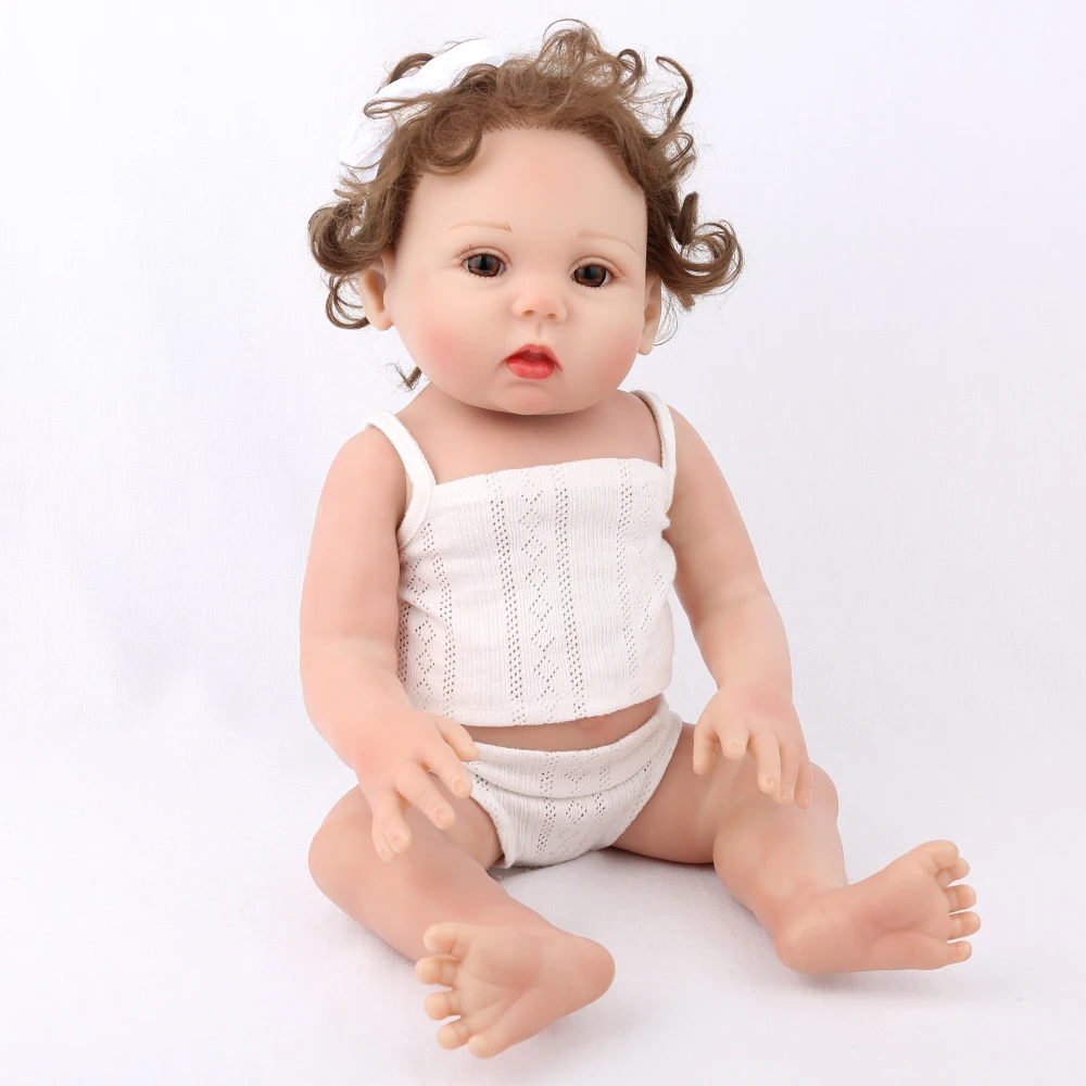 NPKDOLL кукла-Реборн, Реалистичная кукла для новорожденной девочки 48 см, полностью виниловые силиконовые милые куклы, подарок на день рождения, игрушки для ванной
