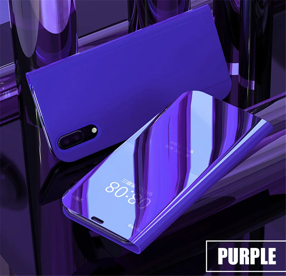 Purple Роскошный зеркальный флип-чехол для iPhone 8, 7, чехол, 6, 6S Plus, XR, XS, Max, X, кожаный чехол, держатель для iPhone, XR, 7 plus, 8 plus, X, чехол, сумка - Цвет: Purple