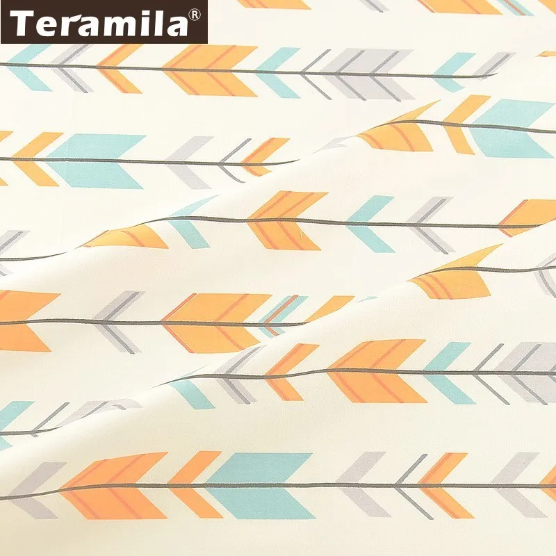 Teramila Arrow Design 100% Cotton Twill Fabric Meter Telas Tissus DIY Quilts Patchwork Bedsheet Curtains Baby Dress Home Textile | Дом и сад