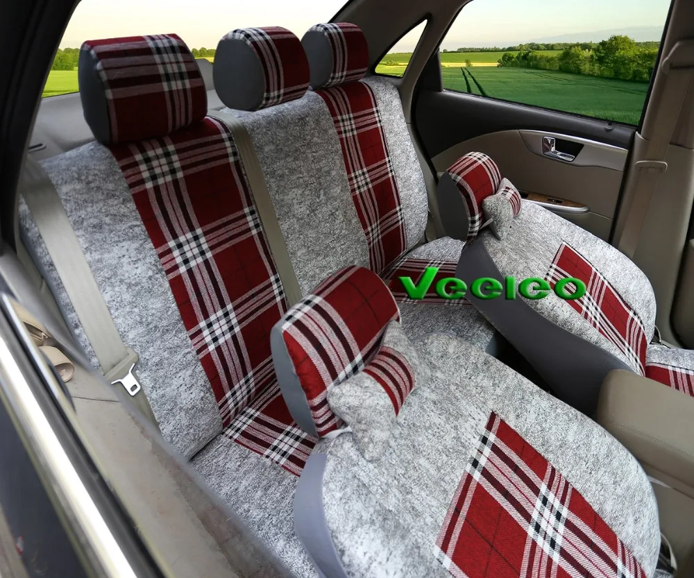 Veeleo + 6 Цветов Универсальный Автомобилей Чехлы Для Geely Emgrand x7 gc6 ec7 mk ck 3D Лен Материал