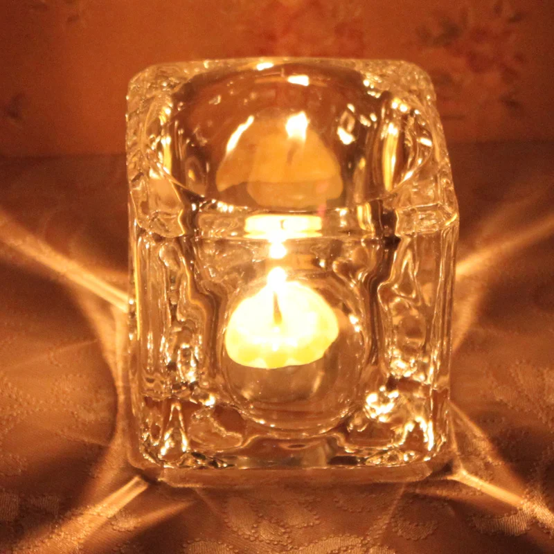 Стеклянный подсвечник прозрачная Хрустальная свеча Тайвань Европейский Стиль