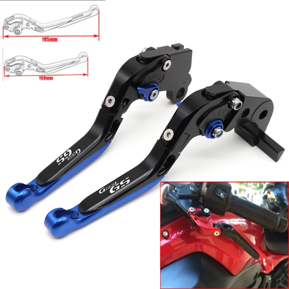 

Motorcycle CNC Adjustable Foldable brake Clutch Levers for BMW G650GS 2010 2011 2012 2013 2014 2015 with Logo (G650GS)