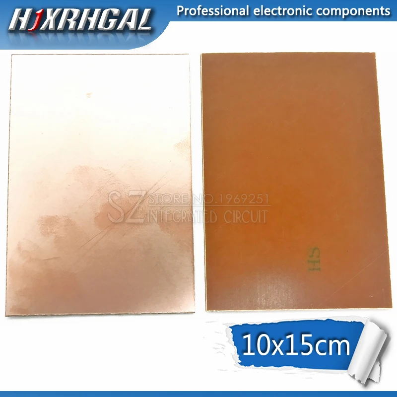 1 шт. FR4 PCB 10x15 см 10*15 односторонняя медная плакированная пластина DIY Kit