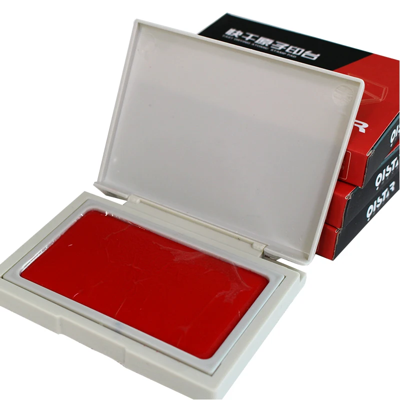 

Free shipping 1pc red color 100mmx70mm monochromatic atomic stamp pad