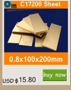 5*100*200 мм Пластины C17200 Бериллиевой Бронзы Лист CuBe2 CB101 TOCT BPB2 Материал Прессформы Лазерной Резки NC