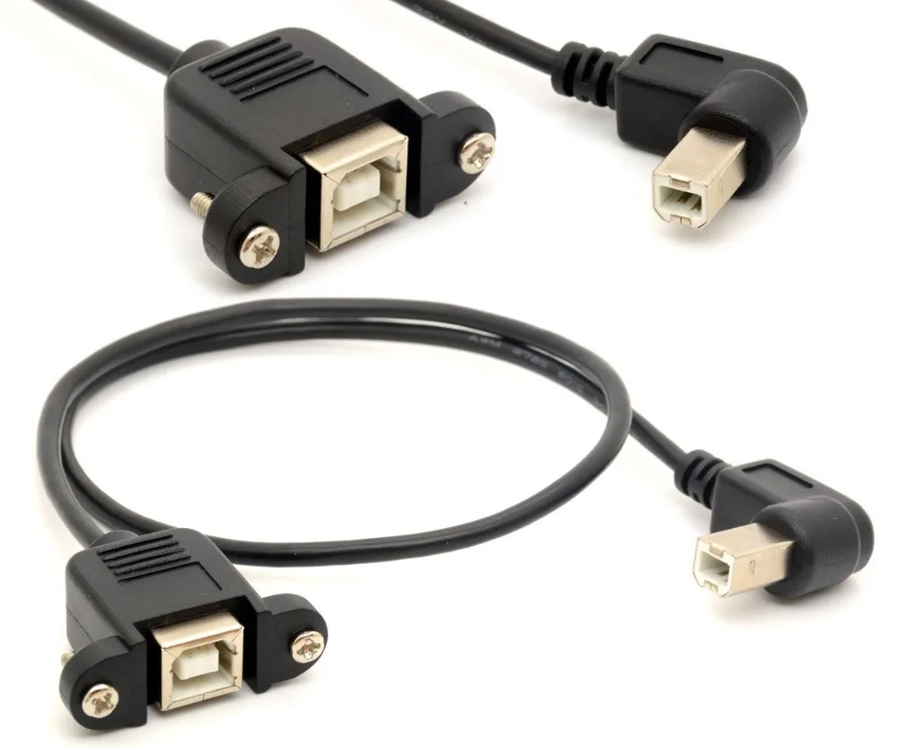 Удлинительный кабель для принтера USB 2 0 B адаптер штекер гнездо 90 градусов разъем