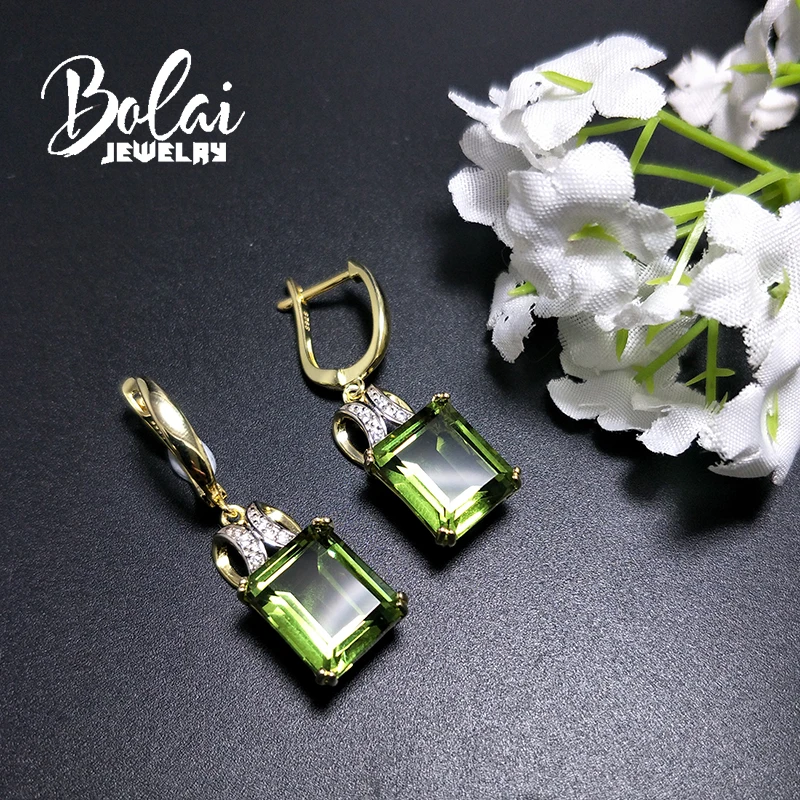 Bolaijewelry висячие серьги с зултанитом на застежке искусственные драгоценные камни