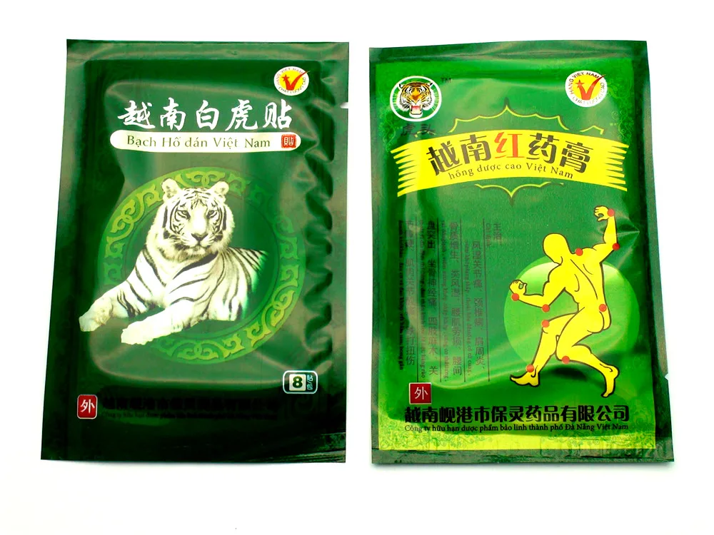 Povihome 8 шт белый тигровый бальзам+ 8 шт Красный пластырь Tiger Balm артрит мышечная спина Шея суставы обезболивающие патчи D0001