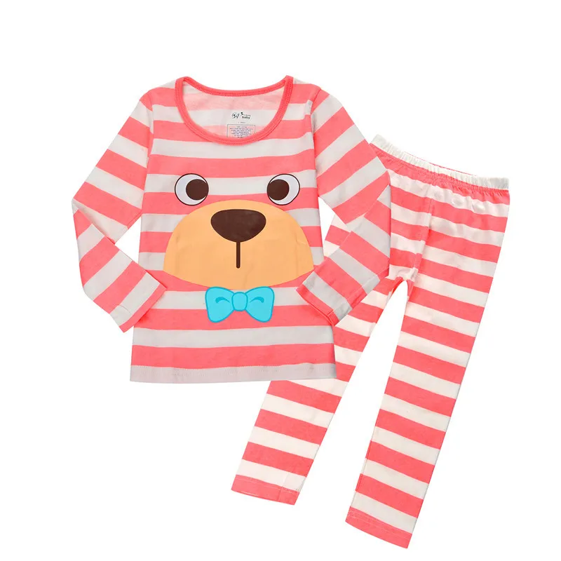 Дети пижамы набор детей девочки мальчики Мультфильм Повседневная infantil дети
