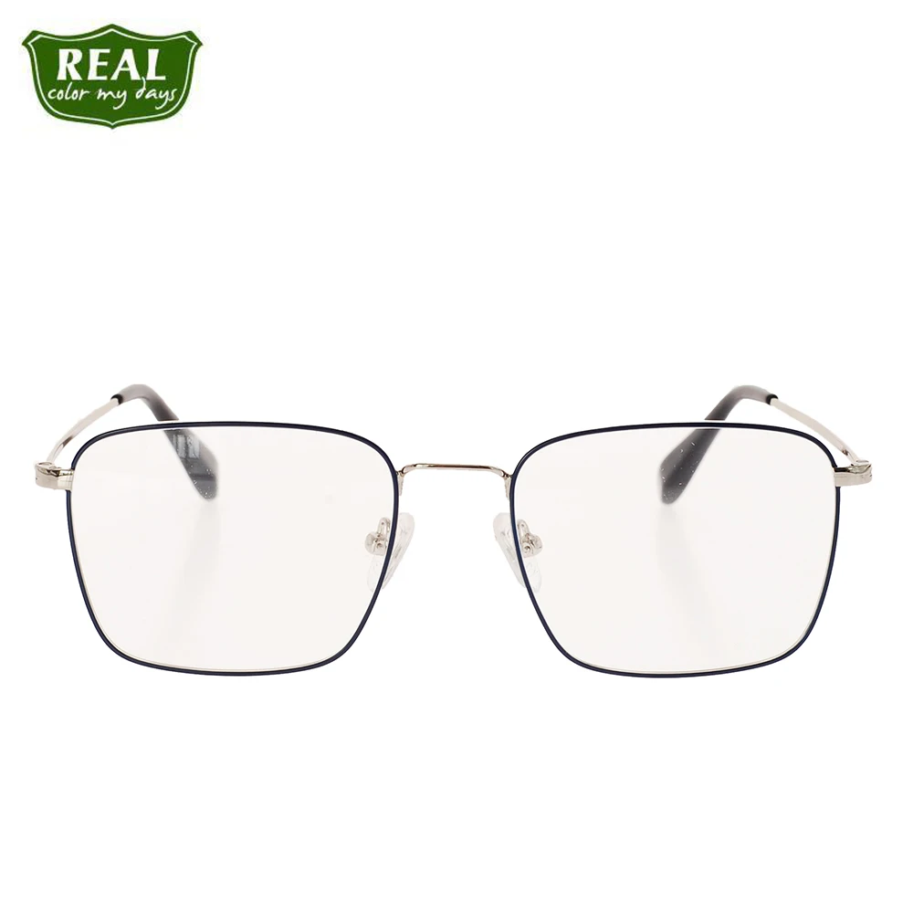 Очки в микро оправе для студентов квадратные металлические очки из нержавеющей
