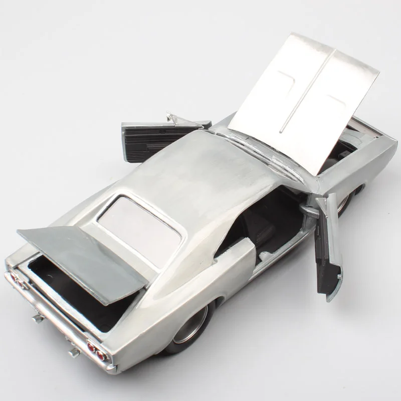 1/24 Jada 1968 Dodge зарядное устройство гоночный литой автомобиль металлические модели миниатюрный маленький автомобиль Хобби игрушки для детей коллектор серебро