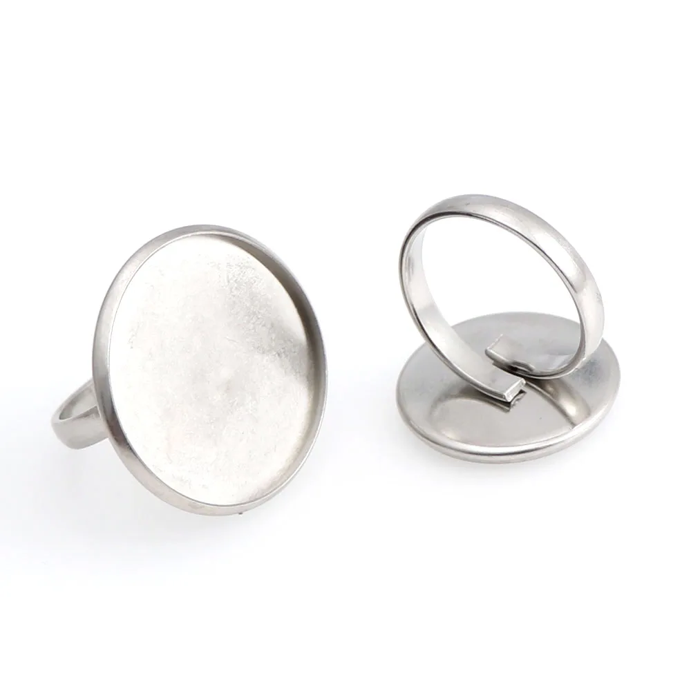 Основа для кольца из нержавеющей стали пустая основа украшений сделай сам 10