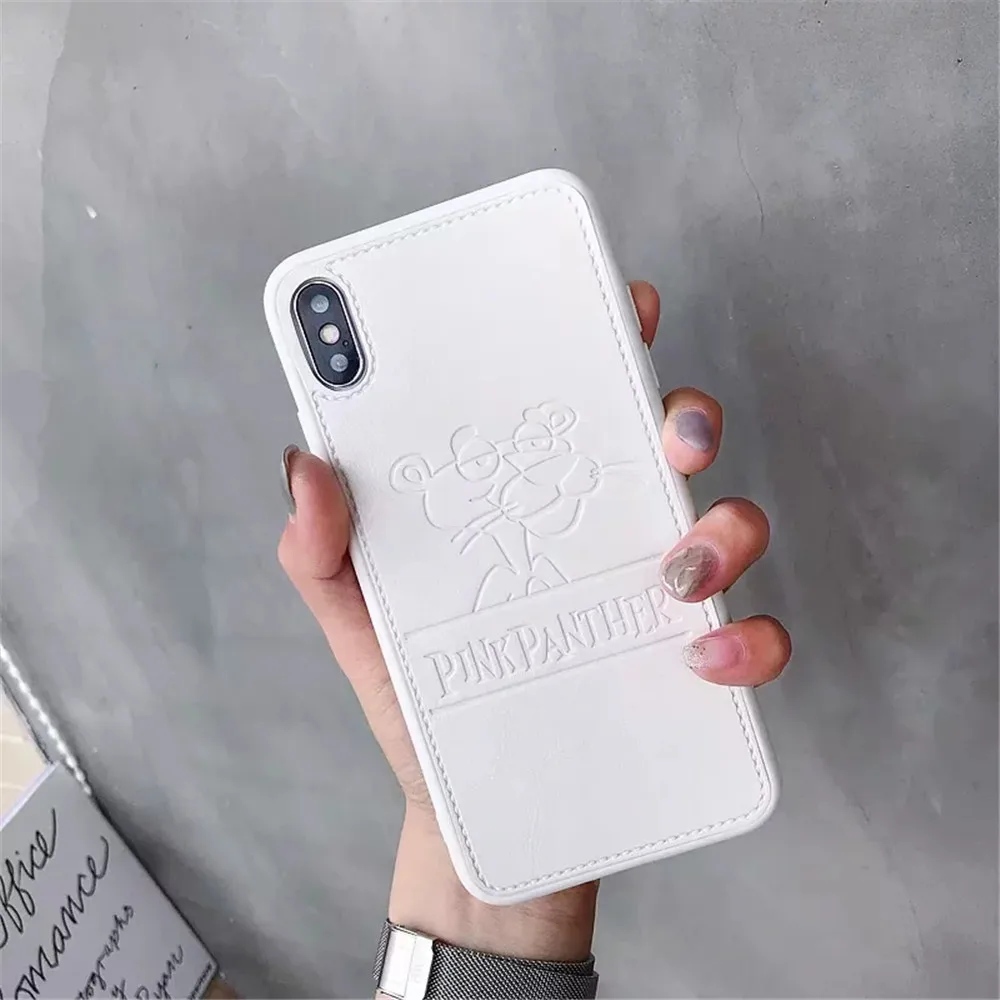 Чехол для iPhone X XS MAX XR с рисунком Розовая пантера чехол телефона из искусственной