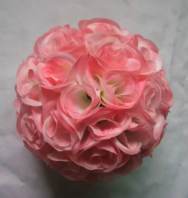 

SPR Free shipping 30cm coral silk flower wedding kissing ball wedding curtain decorations optional-color-plastic inner