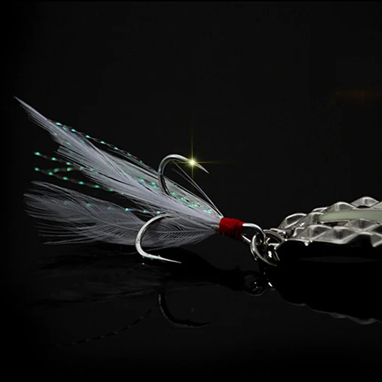 Блестящая рыболовная приманка 2 шт./лот разные цвета золотой серебряный крючок