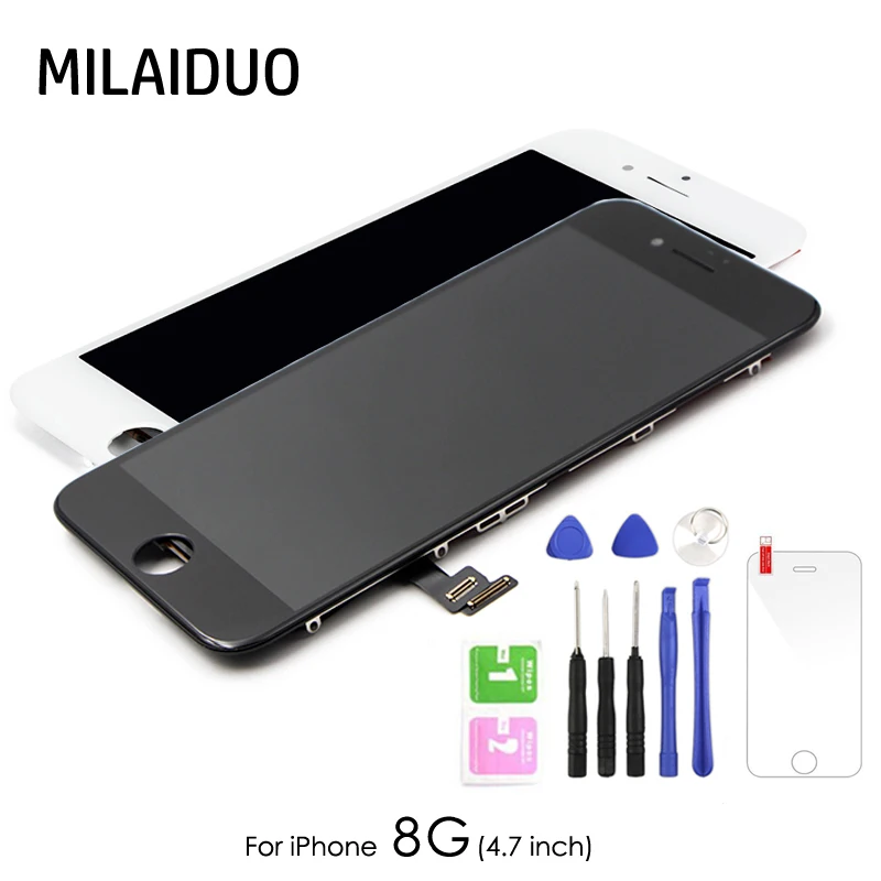 ЖК дисплей для iPhone 8 8G с 3D кодирующий преобразователь сенсорного экрана в сборе