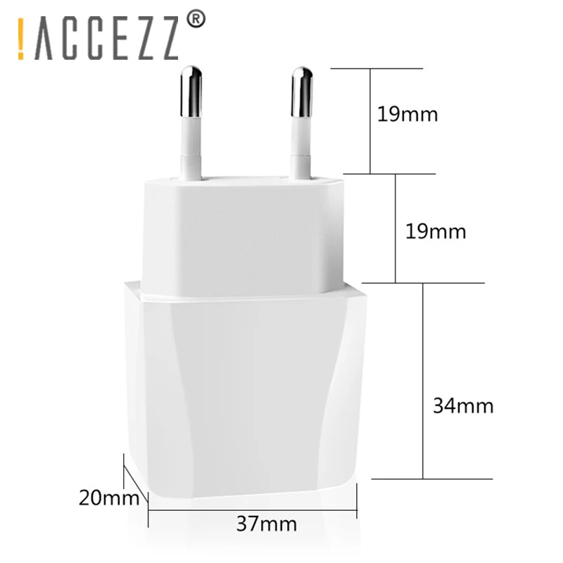 ! ACCEZZ двойной ЕС вилка Быстрая зарядка USB адаптер для iPhone samsung Xiaomi huawei sony