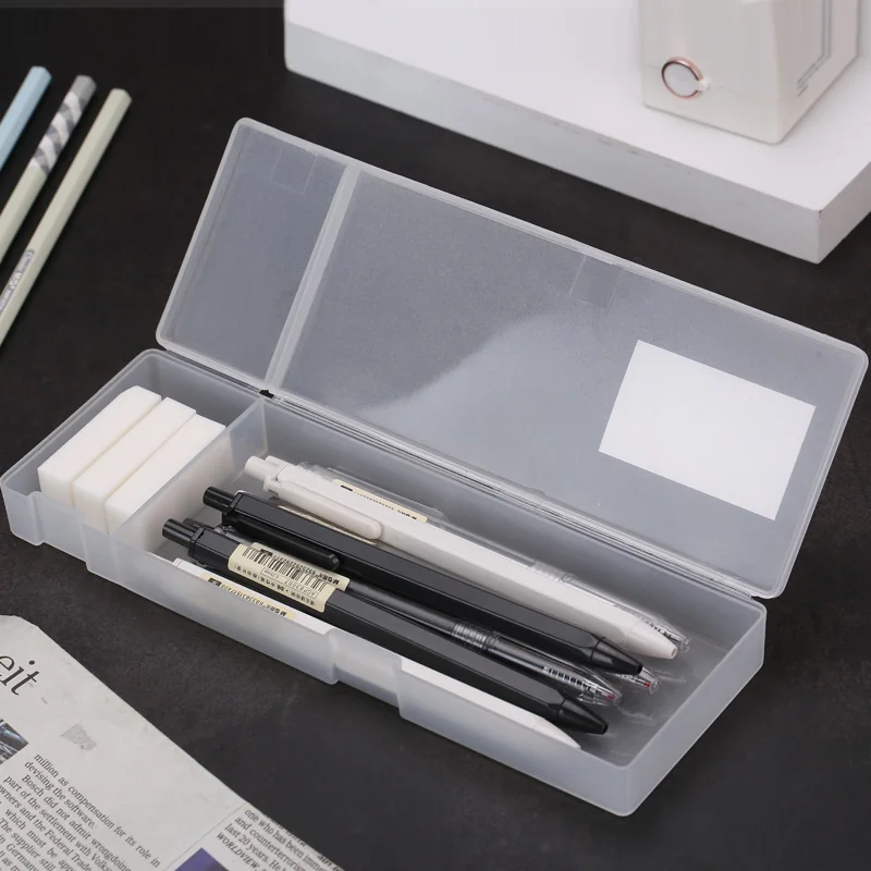 

Andstal Big Transparent Pencil Case M&G Large Pencil Box Clear Cute Kawaii Pen Pencilcase for boys girls school supplies cases