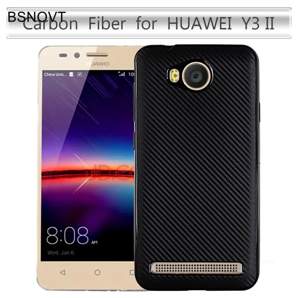 BSNOVT huawei Y3 II чехол из мягкого углеродного волокна тонкий ТПУ чехол для телефона для huawei Y3 II чехол huawei Y3 II LUA-U22/Lua-L21 Funda 4,5"