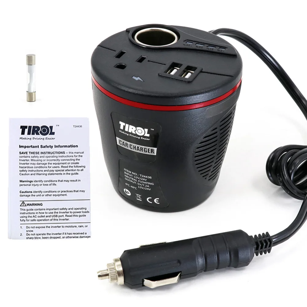 Тироль 150 Вт автомобильный держатель чашки Зарядное устройство Мощность