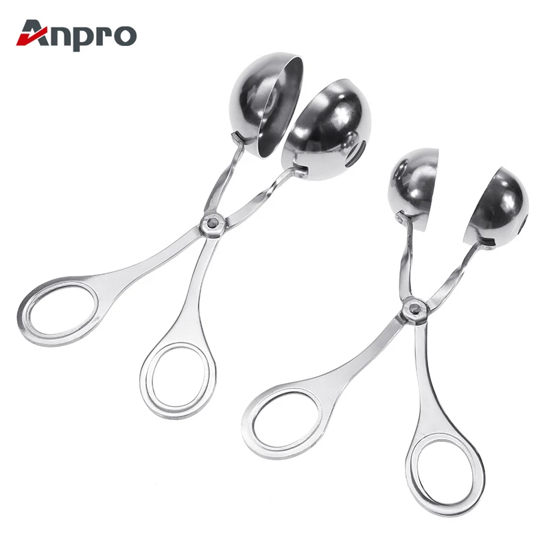 Anpro 304 форма из нержавеющей стали для фрикаделек, сэндвич, фрикаделек, пищевая клипса, набивка фрикаделек, сделай сам, рыбный шар, яичный шарик, машина