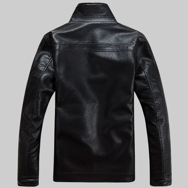 Куртки из искусственной кожи мужские зимние пальто с меховым воротником
