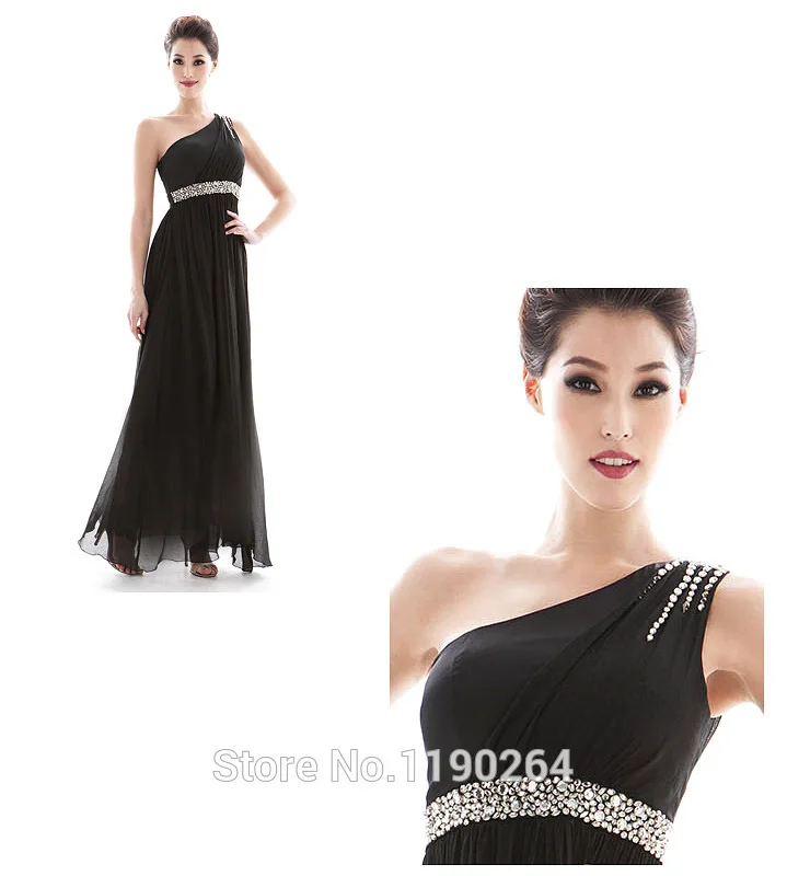 Fashion one shoulder handmade diamond beaded slim high waist evening dress full long formal dinner service | Свадьбы и торжества