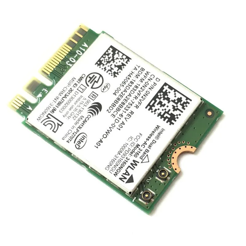 Intel 3160 3160NGW Двухдиапазонная Беспроводная AC + Bluetooth4.0 NGFF wifi карта 802.11AC Linux Win7 Win8 Win10|wifi