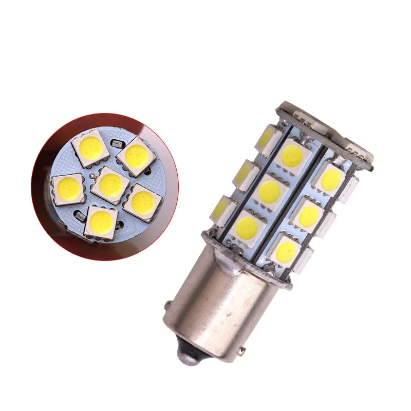 1 шт. 12 В 24 Автомобильная светодиодсветодиодный Тормозная лампа 1156 Ba15s P21W 27SMD 27 SMD