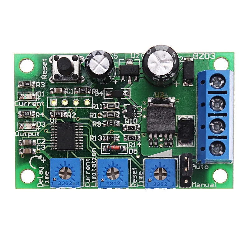 Новый модуль защиты двигателя от перегрузки по току 6V12V24V10A с регулируемым