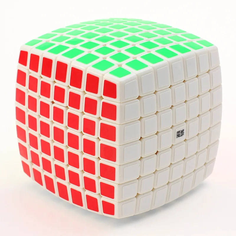 

YJ MoYu AoFu 7X7X 7 скоростной куб-головоломка белые/черные наклейки профессиональные твист кубики куб Magico классические обучающие игрушки