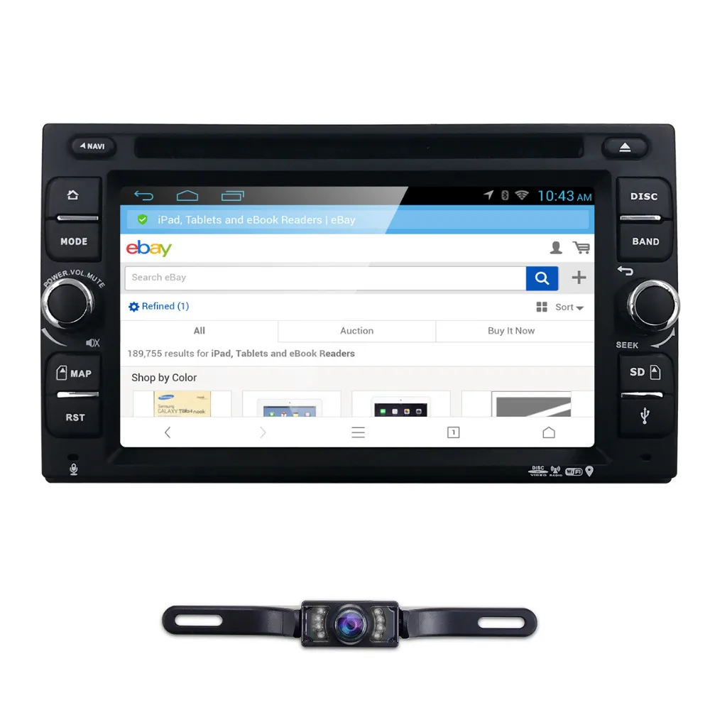 6inch Quad Core Android 8.1 Double DIN Touch screen Car DVD Player Radio Stereo GPS Navi DVR DAB SWC BT MAP Mirror-link RDS | Автомобили и