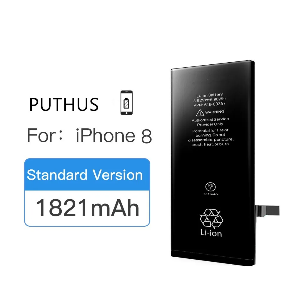 100% NEW Mobile Phone Battery For iPhone 8 1821mah real Capacity 3.8V Replacement Batteries for iphone | Мобильные телефоны и
