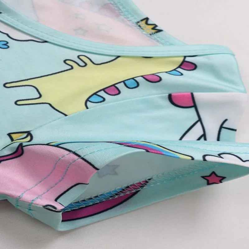Unicorn Birthday Dress Casual Cartoon Pattern Princess Dresses Girls Clothing 2019 Summer Chirldren Cotton Clothes 4-8 Years | Детская