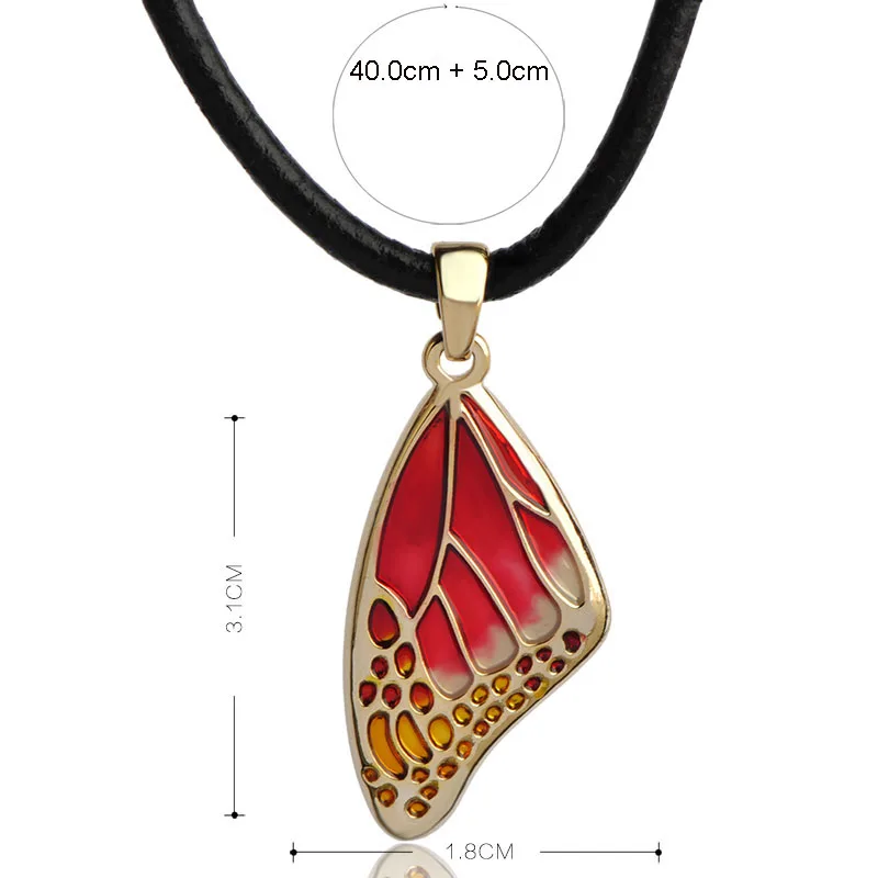 Вечерние Ювелирные наборы в форме бабочки кожаная цепочка ожерелье зеленая