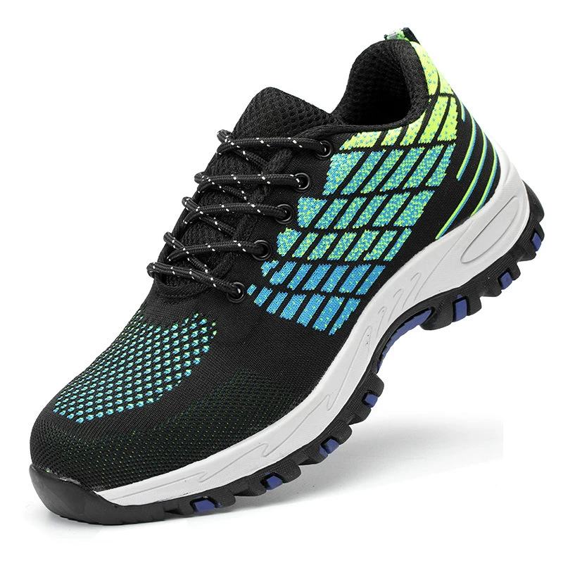 

Большие размеры Модная Мужская Рабочая защитная обувь со стальным носком анти-прокол на платформе строитель тапки безопасности сапоги защ...