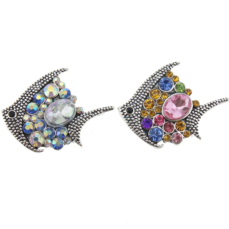 5pcs/lot New Snap Jewelry 18mm Oil paint fish Buttons Fit DIY Bracelets &amp Bangles For Women | Украшения и аксессуары