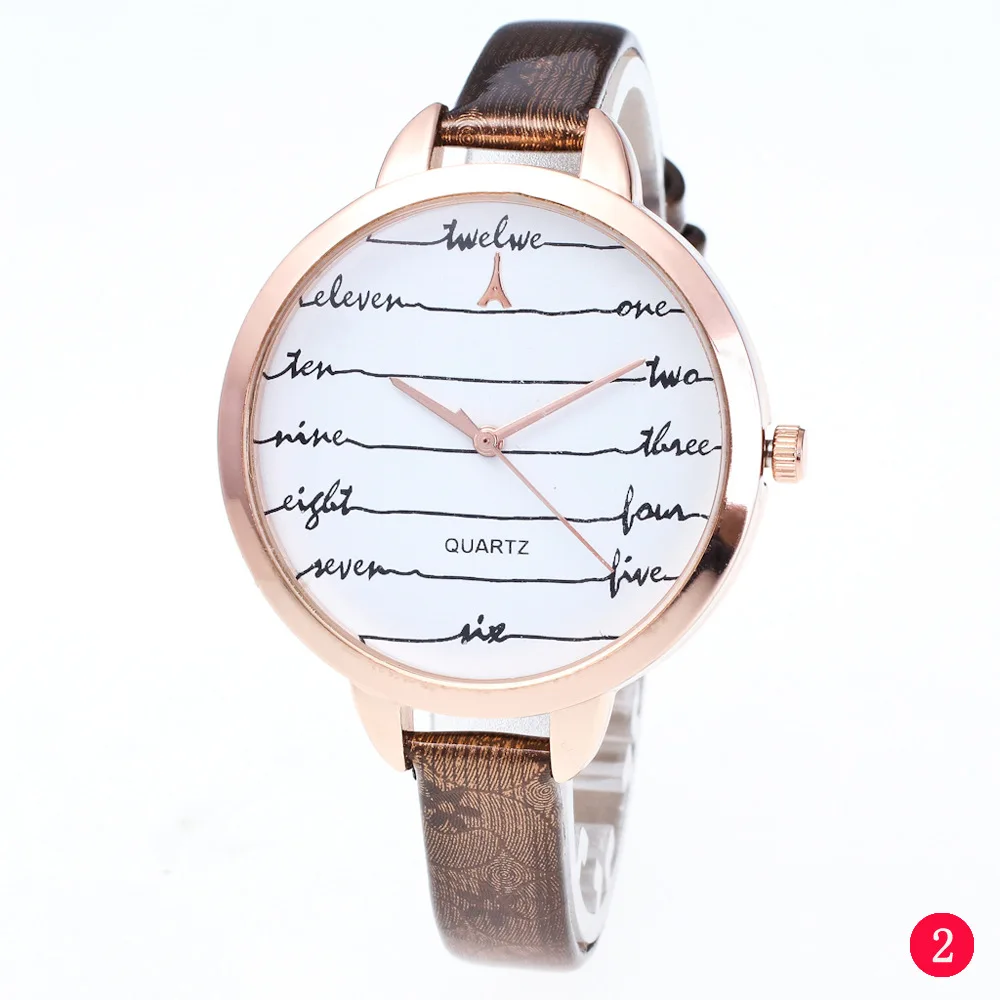 Женские часы с простым циферблатом бахромой студенческие цифровые кожаным