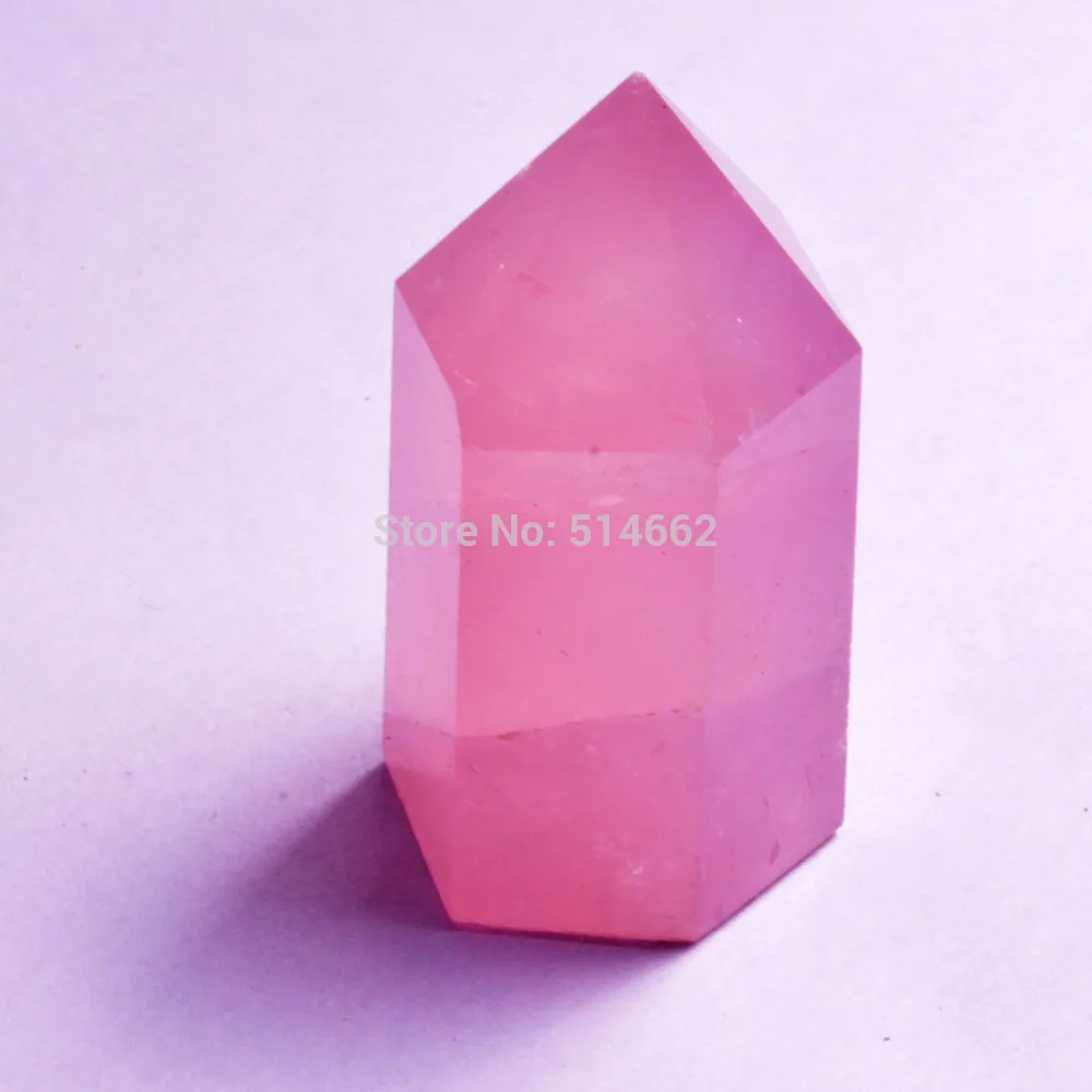 

Feng Shui Natural Rose Quartz Polished Point Healing SKU-W1302