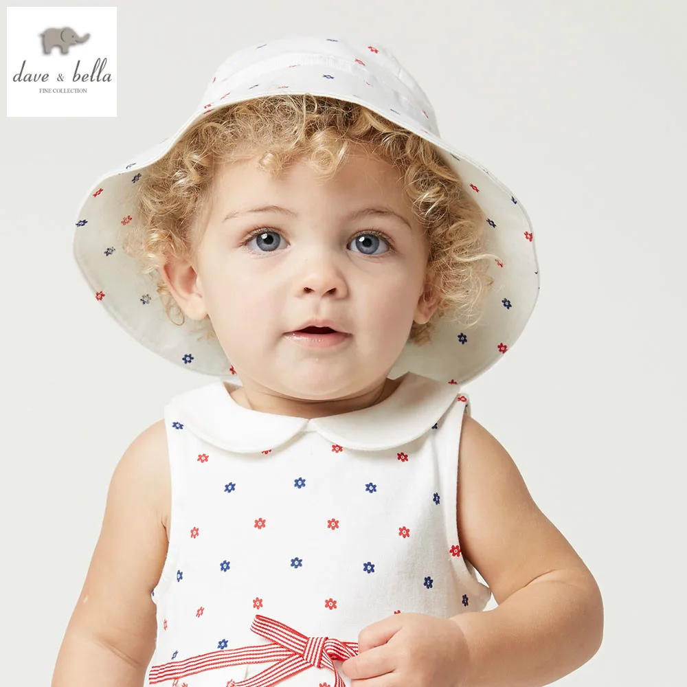 Летняя шляпа с принтом для маленьких девочек красивая бантом DB5078-H | Детская